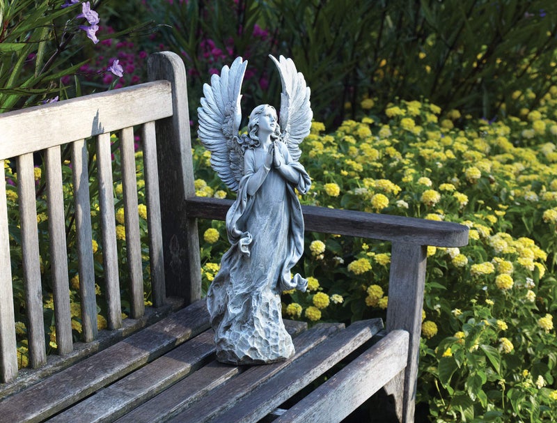 Joseph's Studio by Roman - Collection, 21" H Praying Angel W/Wings, Made from Resin, High Level of Craftsmanship and Attention to Detail, Durable and Long Lasting - Image 3